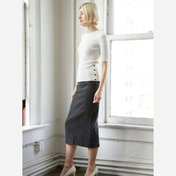 Ivory Sweater with Side Snap Detailing - Picture 4 of 9